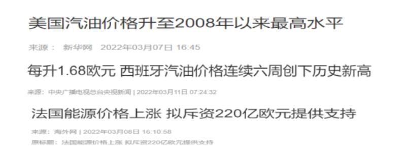 石油價格上漲